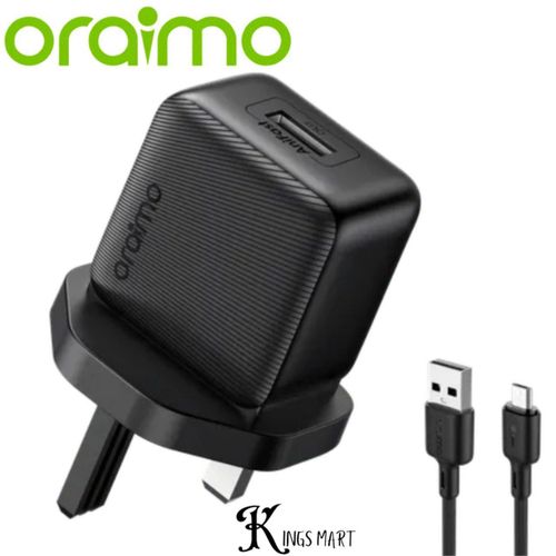 Oraimo Power-Cube 10 Sleek Fast 10W Charging Compact Micro-USB Android Cable Wall Charger OCW-1111U-M53