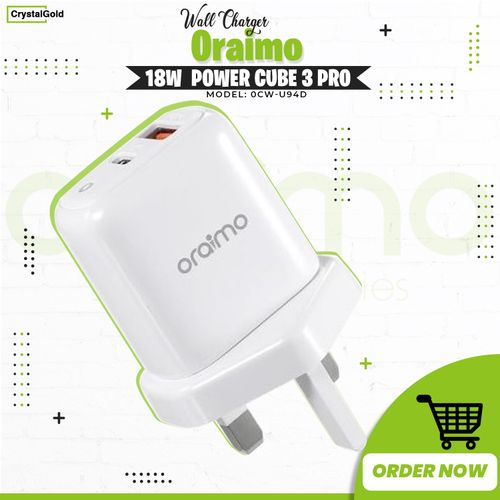 Oraimo 18W Fast Charging For All + Free Fast Charging USB Cable