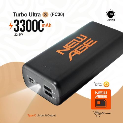 New Age 33000mAh 22.5w Fast Charge Smart Power Bank