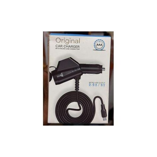 Camico AAA A900 3.6A Dual USB Car Charger with Micro USB Connector + Lighter Socket - Black