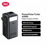 itel PowerPulse Turbo A1990 PowerBank 60000mAh 65W Fast Charging Laptop Compatibility
