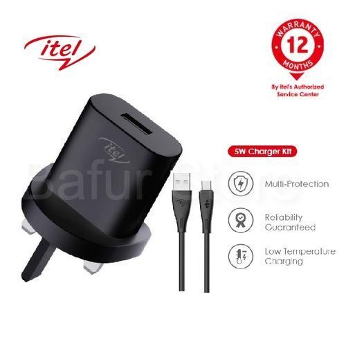 itel Travel Adapter Charger Kit With Free Cable - Black