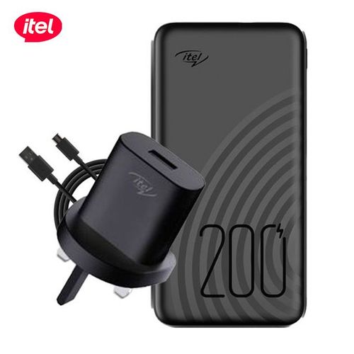 itel 20000mAh Fast Charging Power Bank + Free 5W Charger