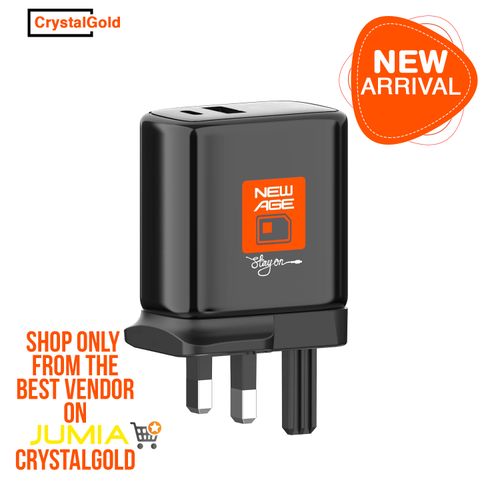 New Age Jazzy PD (33W) USB-C & USB-A Output Super Fast Phone Charger