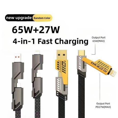 data cable 4 in 1 super fast charging PD27W charging dual type-C 65W two-to-two fast charging cable multi-function