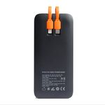 New Age 22500mA 22.5W Quick Charge Power Bank With In-built Cables