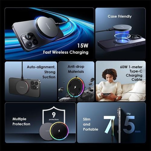 Oraimo PowerDock 15W Magnetic Wireless Charging Pad