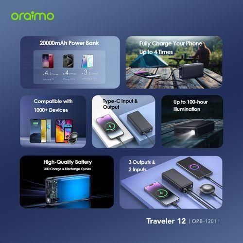 Oraimo Traveler 12 20000mAh 12W Power Bank